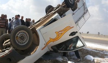 إصابة 5 أشخاص إثر حادث إنقلاب شمال أسوان