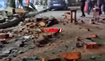 انهيار شرفة عقار ووفاة شخصان في أول أيام نوة الفيضة الصغرى علي الإسكندرية