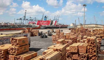 ميناء دمياط: تفريغ 728 طن خشب زان خلال 24 ساعة على الارصفة