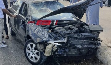 وفاة المصابة في حادث انقلاب سيارة ملاكي على طريق رأس البر بدمياط