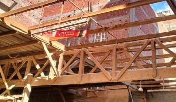 التصدي لاعمال بناء هنجر مخالف بناحية شط جريبة في دمياط