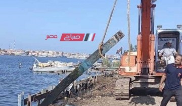 ايقاف حالة تعدي لمرسي على نهر النيل بقرية الشيخ ضرغام بدمياط