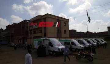 توقيع الكشف الطبى بالمجان على ١٤٢٨ مواطن بقرية أبو راشد في دمياط