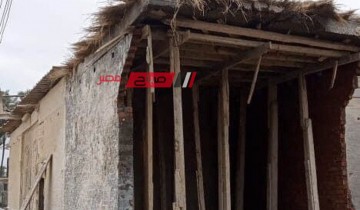 التصدي لاعمال بناء مخالف خارج الحيز بمدينة كفر البطيخ بدمياط