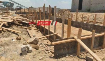 التصدي لاعمال بناء مخالفة على مساحة 240 متر في المهد بقرية العنانية بدمياط