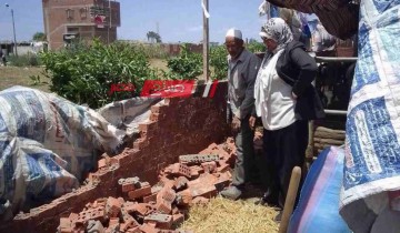 التصدي لاعمال بناء سور داخل حظيرة مواشي في قرية السالمية بدمياط