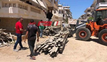 محلية رأس البر بدمياط تواصل حملات إيقاف أعمال البناء والتشطيبات