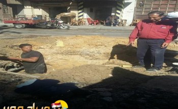 بالصور الحى يبدء فى أعمال إصلاح الهبوط الأرضي فى 3 مناطق غرب الإسكندرية