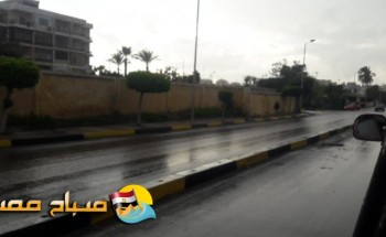هطول امطار متوسطة على عدة مناطق بالاسكندرية