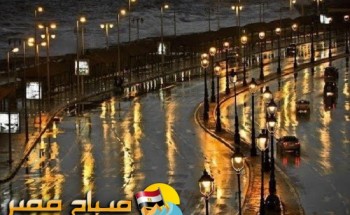 هطول أمطار رعدية الآن في عدة مناطق بالاسكندرية مصحوبة بتساقط للبرد