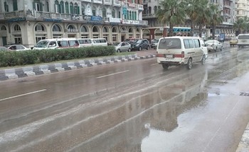 تساقط أمطار صباح اليوم على عدة مناطق بالإسكندرية
