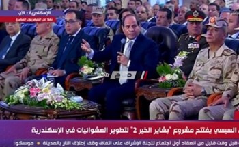 السيسى يفتتح مشروع بشاير الخير 2 بغيط العنب فى الإسكندرية