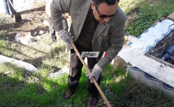بالصور محافظ الاسكندرية يشارك فى مبادرة تنظيف حديقة الشلالات