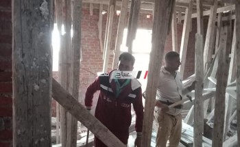ايقاف اعمال بناء بالمخالفة بمدينة دمنهور