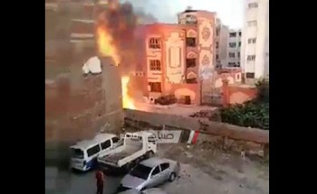 اندلاع حريق هائل في المعهد الديني بدمياط… صور وفيديو