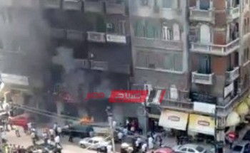 نشوب حريق فى عامود كهرباء بمنطقة محطة الرمل بالإسكندرية