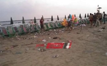 شن حملات مكبرة لرفع تراكمات القمامة من شواطئ مدينة رأس البر … صور