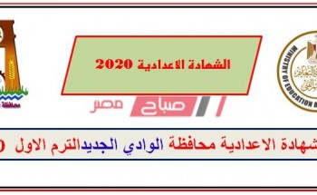 نتيجة الشهادة الإعدادية محافظة الوادي الجديد 2020