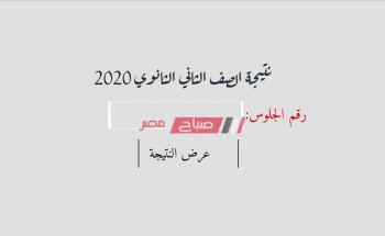 الرابط الرسمي للحصول على نتيجة الصف الثاني الثانوي 2020 وزارة التربية والتعليم