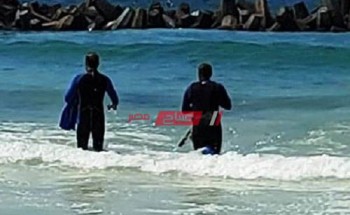 غرق أب وطفلته فى شاطئ النخيل بالإسكندرية