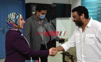 محمد جمعة يقدم دعم لـ مركز الأورام السرطان بـ الفيوم