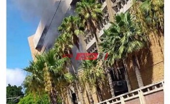 إندلاع حريق في كلية التربية جامعة الإسكندرية