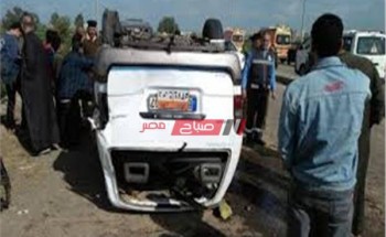 حادث انقلاب سيارة وإصابة 5 أشخاص بسوهاج