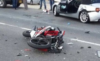 إصابة شابين إثر حادث سير فى بنى سويف
