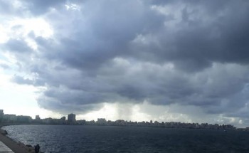 طقس غائم علي الإسكندرية الآن وتوقعات بتساقط أمطار خفيفة