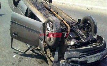 إصابة 9 أشخاص إثر حادث انقلاب سيارة ملاكى فى الوادى الجديد