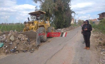 حملة نظافه مشتركة في 5 قرى بدمياط ترفع 6 طن قمامة