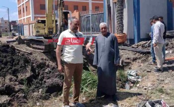رئيس محلية كفر سعد بدمياط يتابع سير العمل بمشروعات حياه كريمه بكفر الغاب والمرابعين
