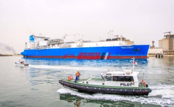 ميناء دمياط يعلن تصدير 62 الف طن من الغاز المسال الى الهند عبر الناقلة VELIKIY NOVGOROD