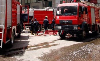 اشتعال النيران بمخزن أغذية والدفع بثلاث سيارة إطفاء بمنطقة فيكتوريا في الإسكندرية