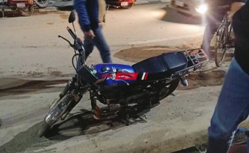 اصابة شخص جراء حادث دراجة بخارية على طريق المحور بدمياط