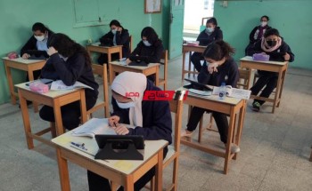 طلاب الصف الأول الثانوي يؤدون امتحان الجغرافيا الورقي والإلكتروني في الإسكندرية