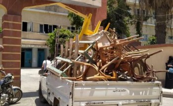 شن حملة مكبرة للتصدي لإزالة إشغالات السوق الحضارى بفارسكور في دمياط