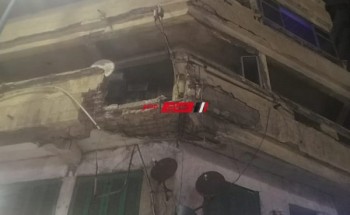 تساقط أجزاء من بلكونة عقار بمنطقة فلمنج بمحافظة الإسكندرية