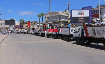 شن حملة مكبرة لازالة جميع مناطق مدينة رأس البر بالتعاون مع الشرطة