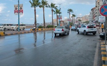 تساقط أمطار خفيفة علي بعض المناطق بمحافظة الإسكندرية