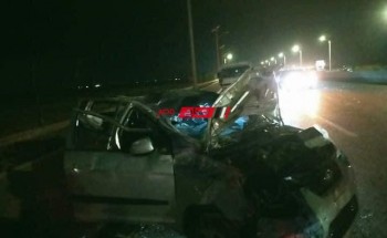 بالاسماء والصور اصابة 4 اشخاص في حادث تصادم مروع غرب بورسعيد