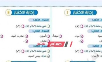 نماذج امتحانات استرشادية لغة عربية على مقرر فبراير بالإجابات للصف الرابع الابتدائي الترم الثاني 2023