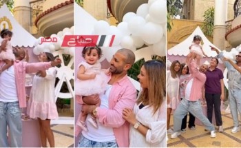 أحمد سعد يحتفل بعيد ميلاد ابنته الأول في حضور شقيقه عمرو سعد