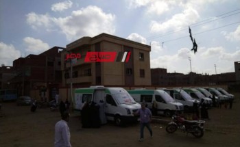 توقيع الكشف الطبى بالمجان على ١٤٢٨ مواطن بقرية أبو راشد في دمياط