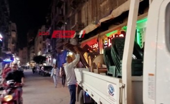 إزالة الإشغالات والتعديات في أحياء محافظة الإسكندرية