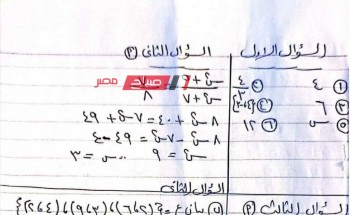 حل امتحان الجبر والاحصاء للشهادة الاعدادية محافظة البحيرة الترم الاول 2024
