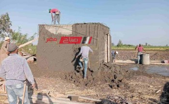 ايقاف اعمال بناء مخالفة في قرية الوسطاني بدمياط
