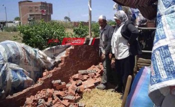 التصدي لاعمال بناء سور داخل حظيرة مواشي في قرية السالمية بدمياط