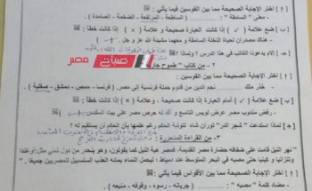 إجابة وحل امتحان العربي في الشهادة الإعدادية بدمياط الترم الثاني 2024
