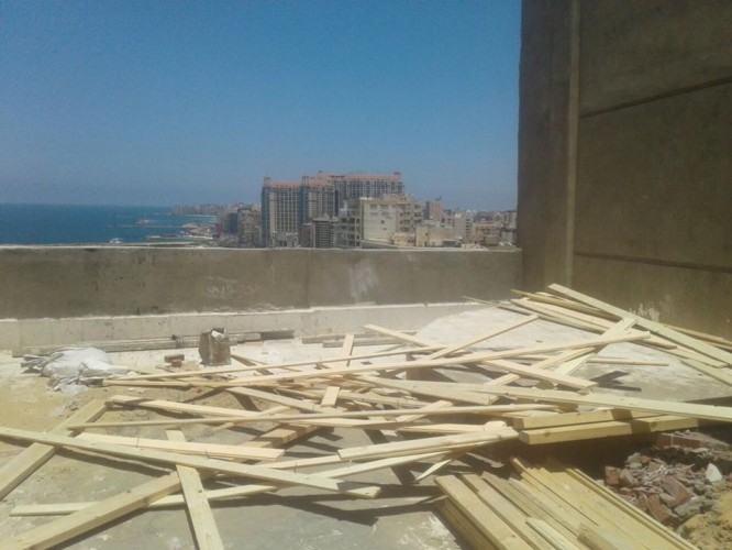 إيقاف أعمال بناء مخالف بحى العامرية غرب الإسكندرية